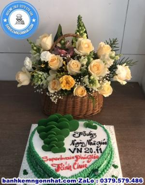 Combo Bánh Kem Và Hoa Tươi 68